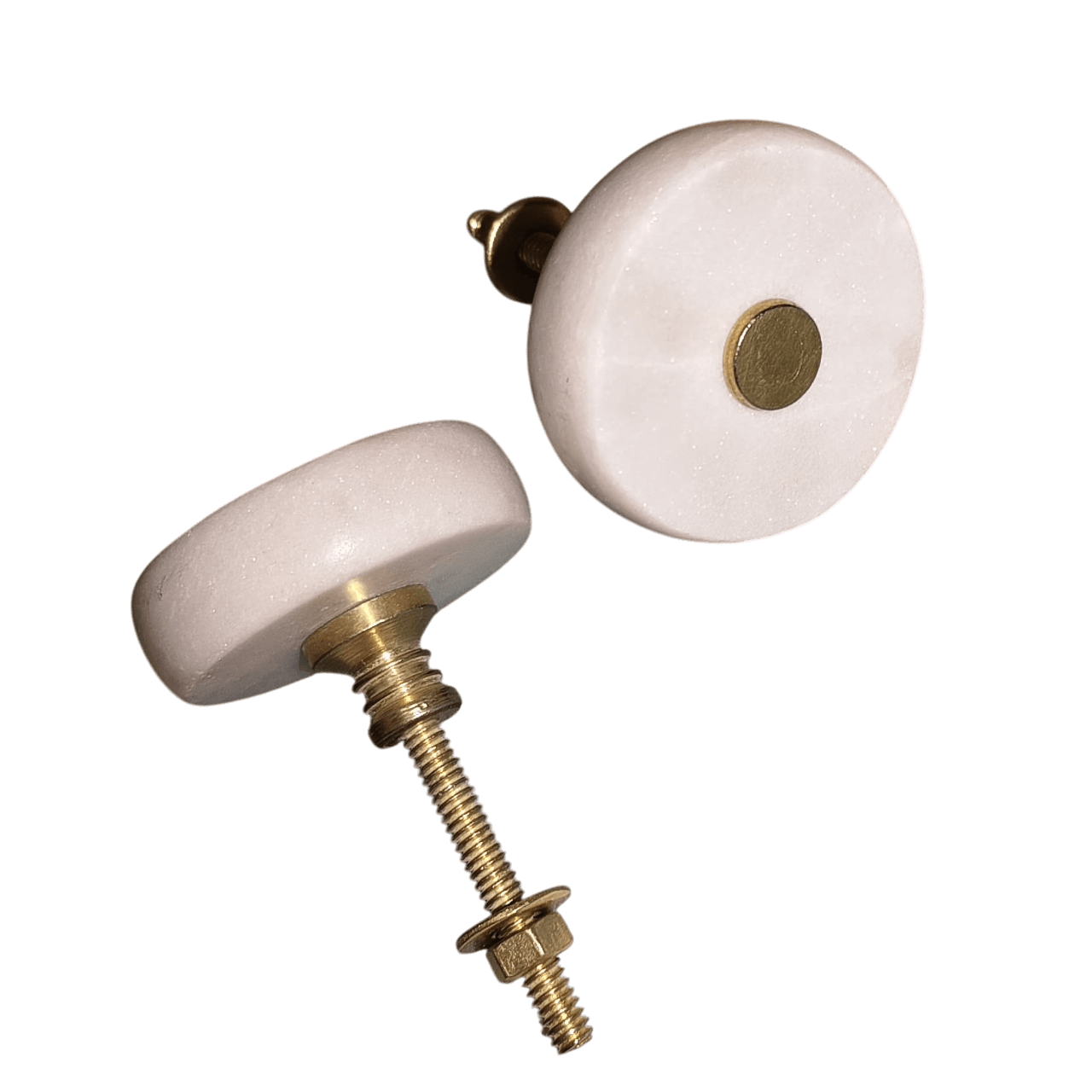 IRON & MARBLE KNOB (POLISH)